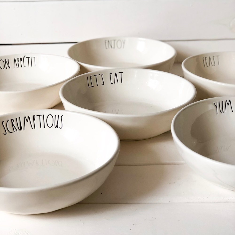 Rae Dunn Set of 6 Pasta Bowls